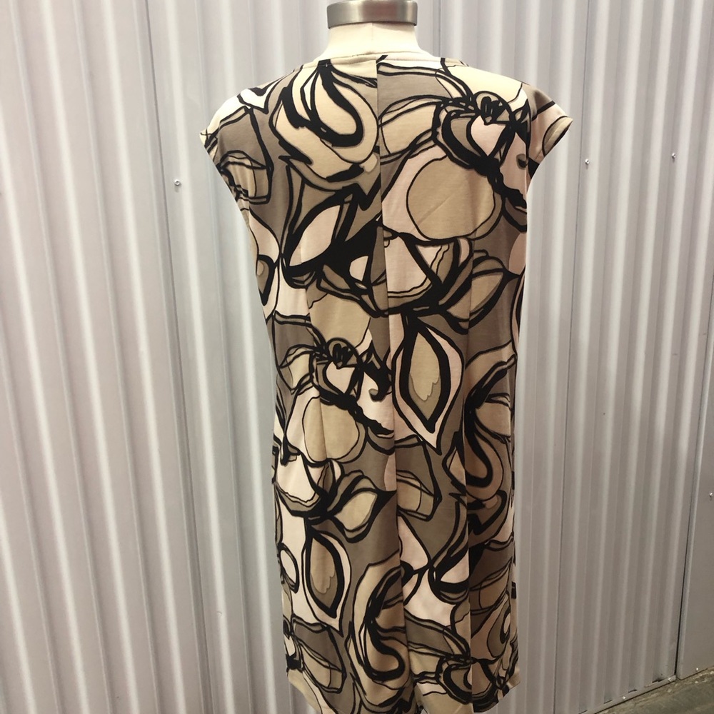 Dana Buchman Brown and Cream Dress Size 12 - Picture 6 of 7